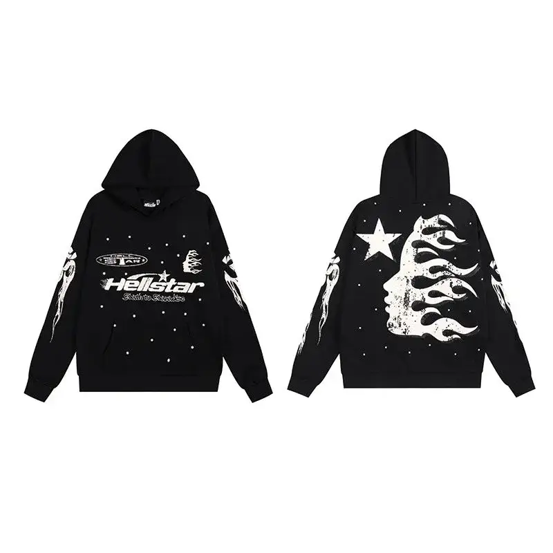 Hellstar Path to Paradise Star Dotted Hoodie Black