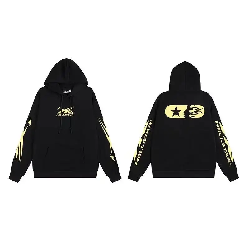 Hellstar Capsule Pill Logo Hoodie Black Yellow