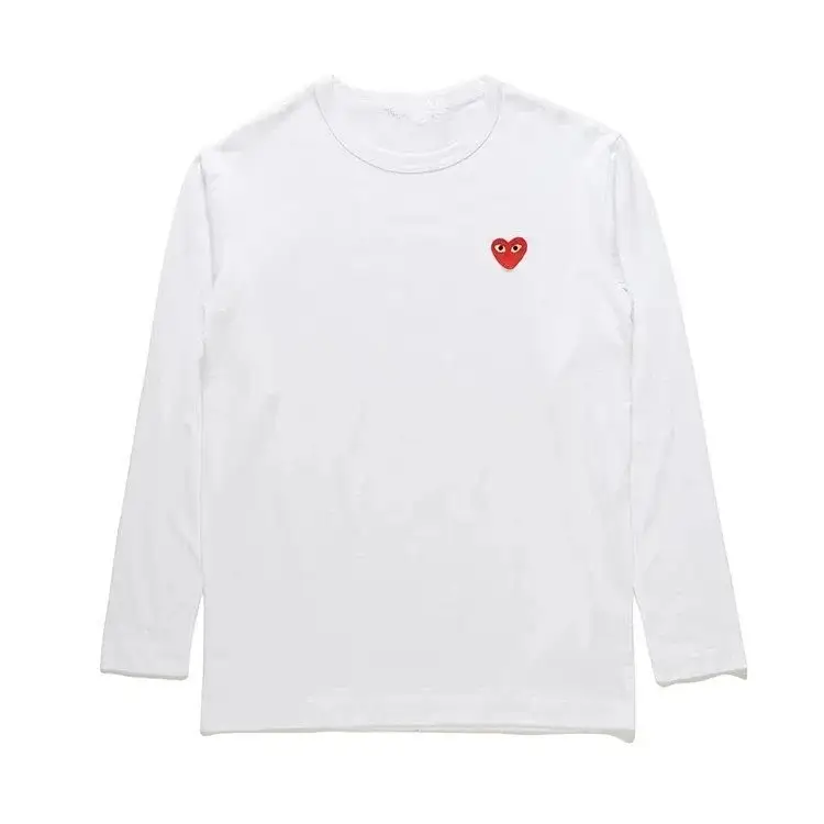 Comme des Garçons PLAY Red Heart Long-Sleeve T-Shirt White