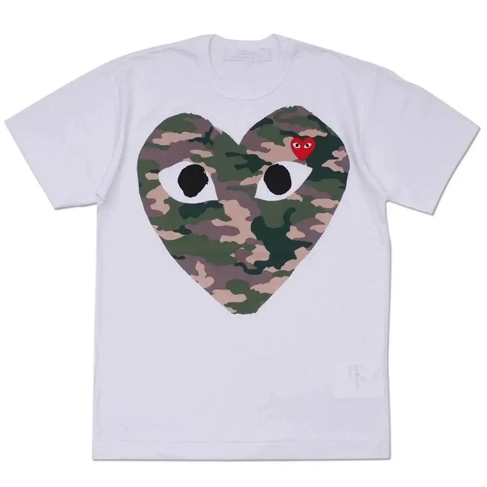 Comme des Garçons PLAY Big Camo Heart T-Shirt White