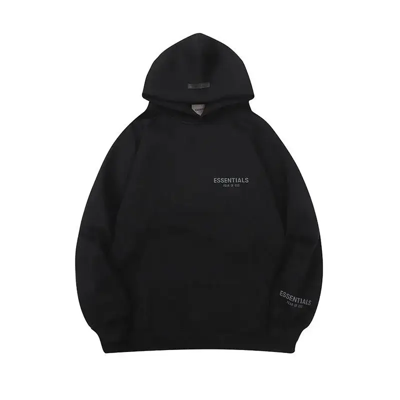 Fear of God Essentials Left Chest Logo Hoodie Black