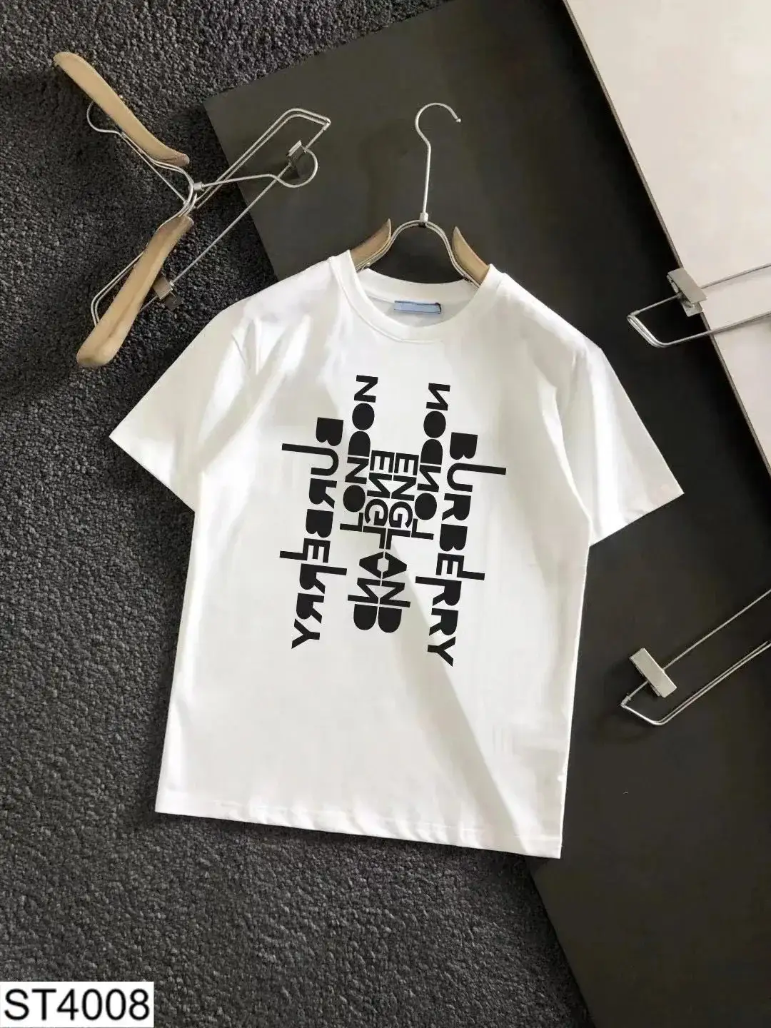 Burberry Mirrored London England Logo T-Shirt White