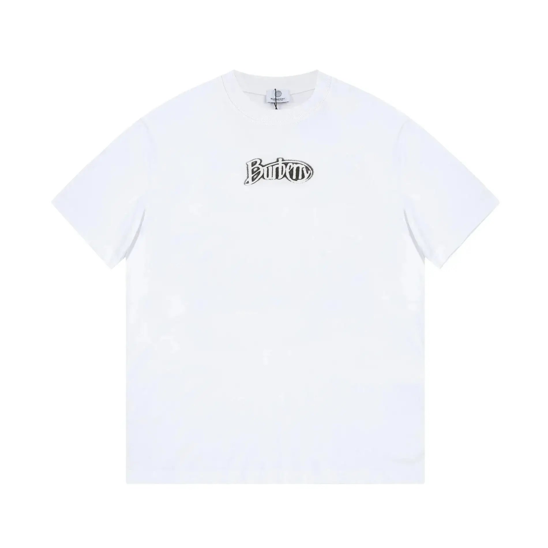 Burberry Oval Script Logo T-Shirt White Black