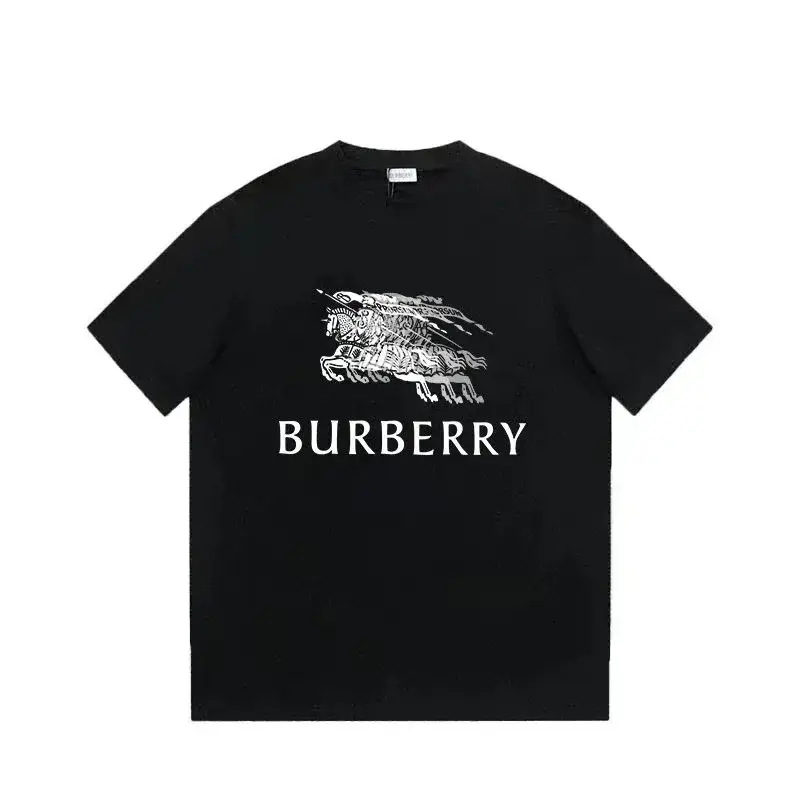 Burberry Equestrian Knight Logo T-Shirt Black White