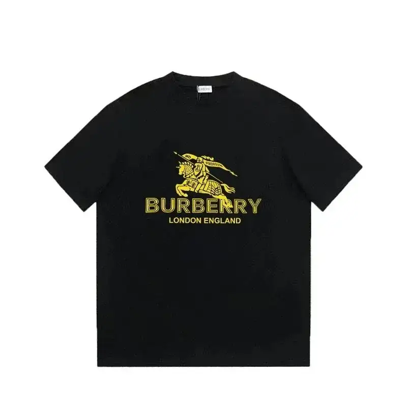 Burberry Equestrian Knight Print T-Shirt Black Yellow