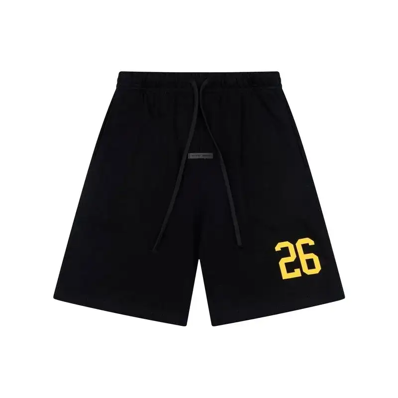 Fear of God Essentials 26 Sweatshorts Black Yellow