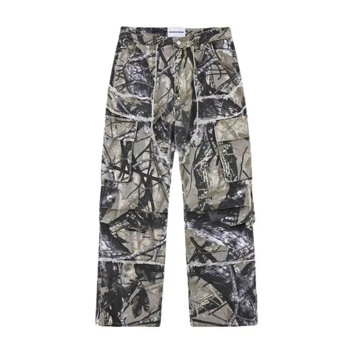 Branch Camo Raw-Hem Cargo Pants