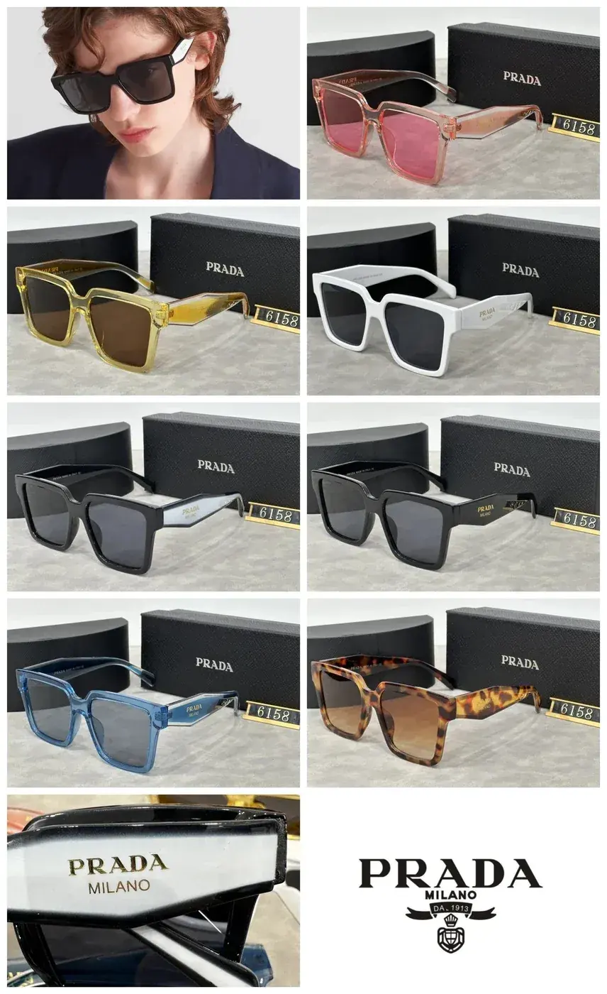 Prada Square Frame Sunglasses Multi-color