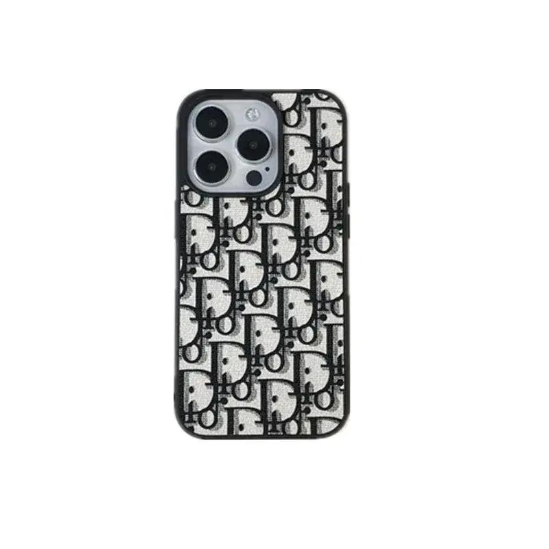 Dior black and white full print Oblique monogram phone case