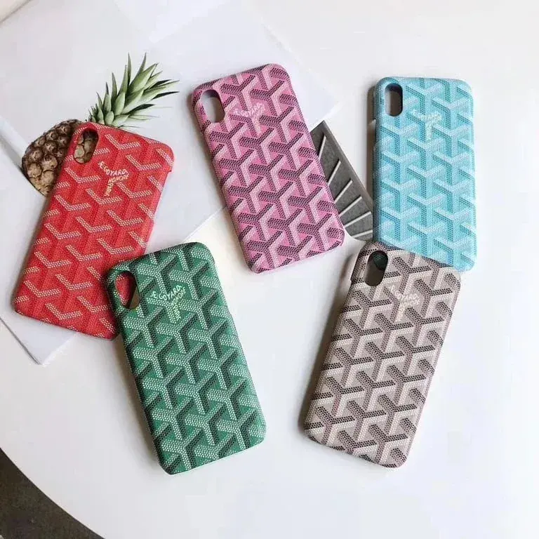 Goyard multi-color print phone case