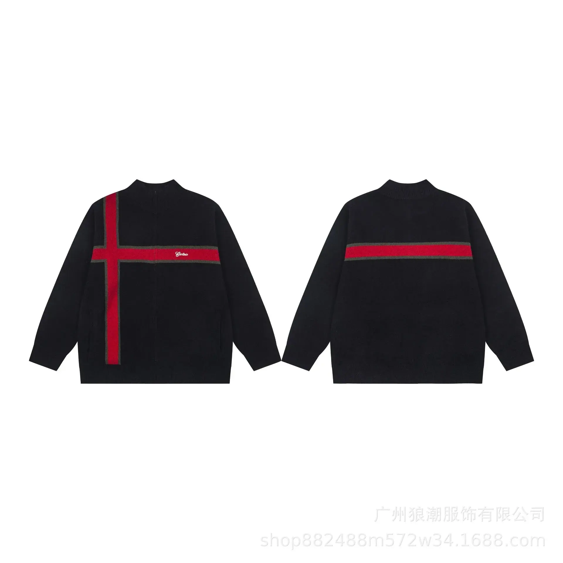 Corteiz Contrast Stripe Crewneck Sweater