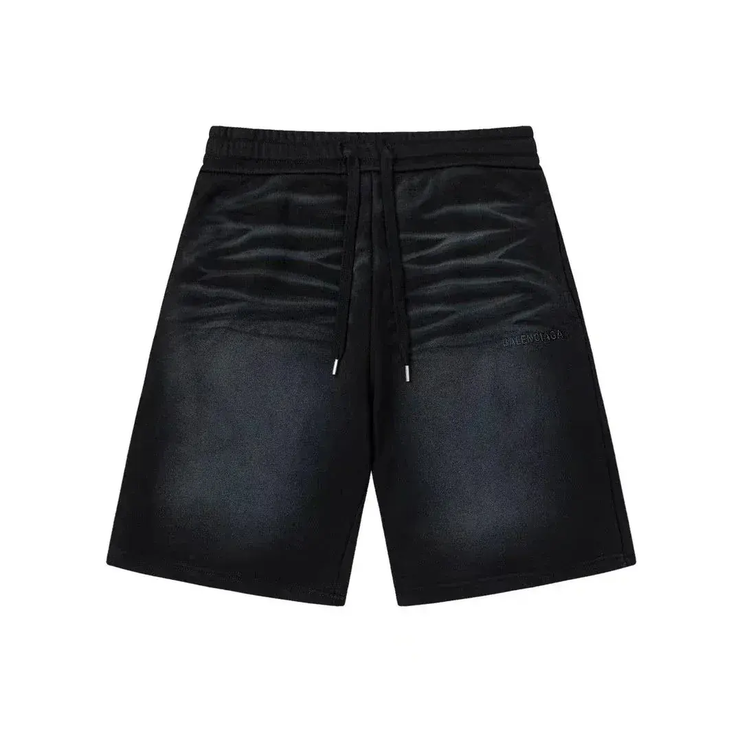 Balenciaga Distressed Gradient Casual Shorts