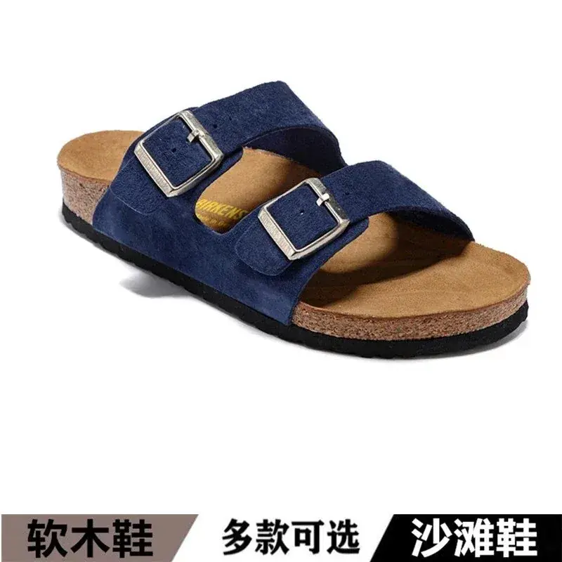 Birkenstock Navy Suede Arizona Two-Strap Sandals