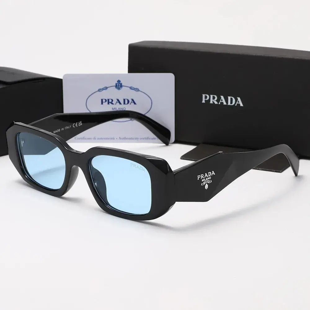 Prada Symbole Sunglasses Black Light Blue