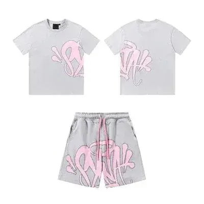 Graffiti T-Shirt and Shorts Set White