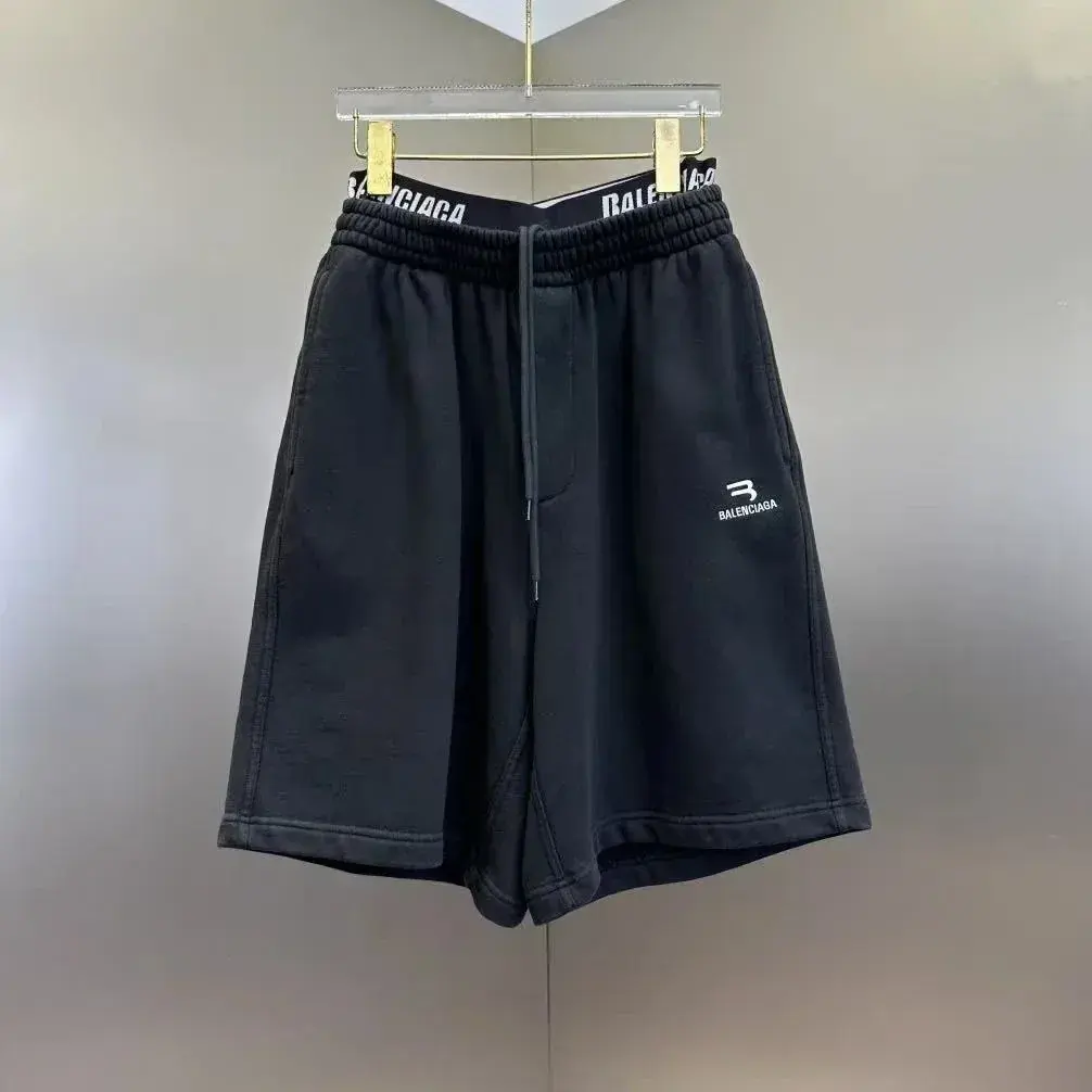 Balenciaga Distressed Logo Sports Shorts