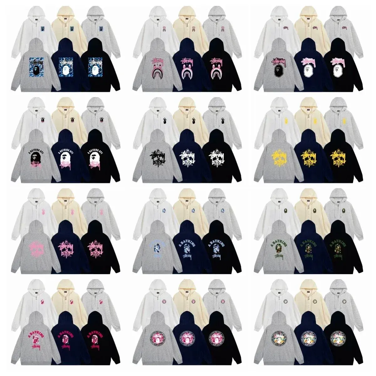 BAPE x Stussy Collaboration Hoodie
