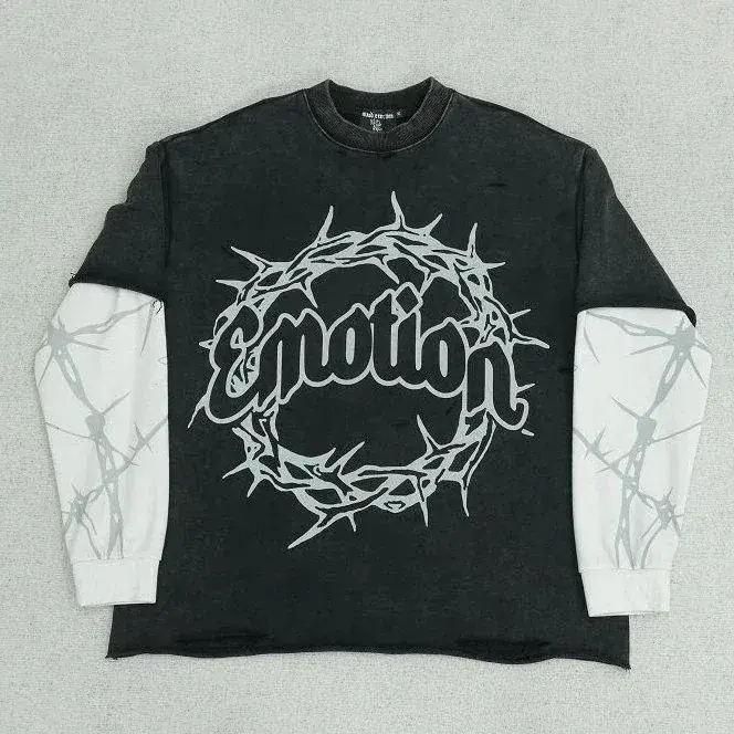 Layered Thorn Graphic Long-Sleeve T-Shirt