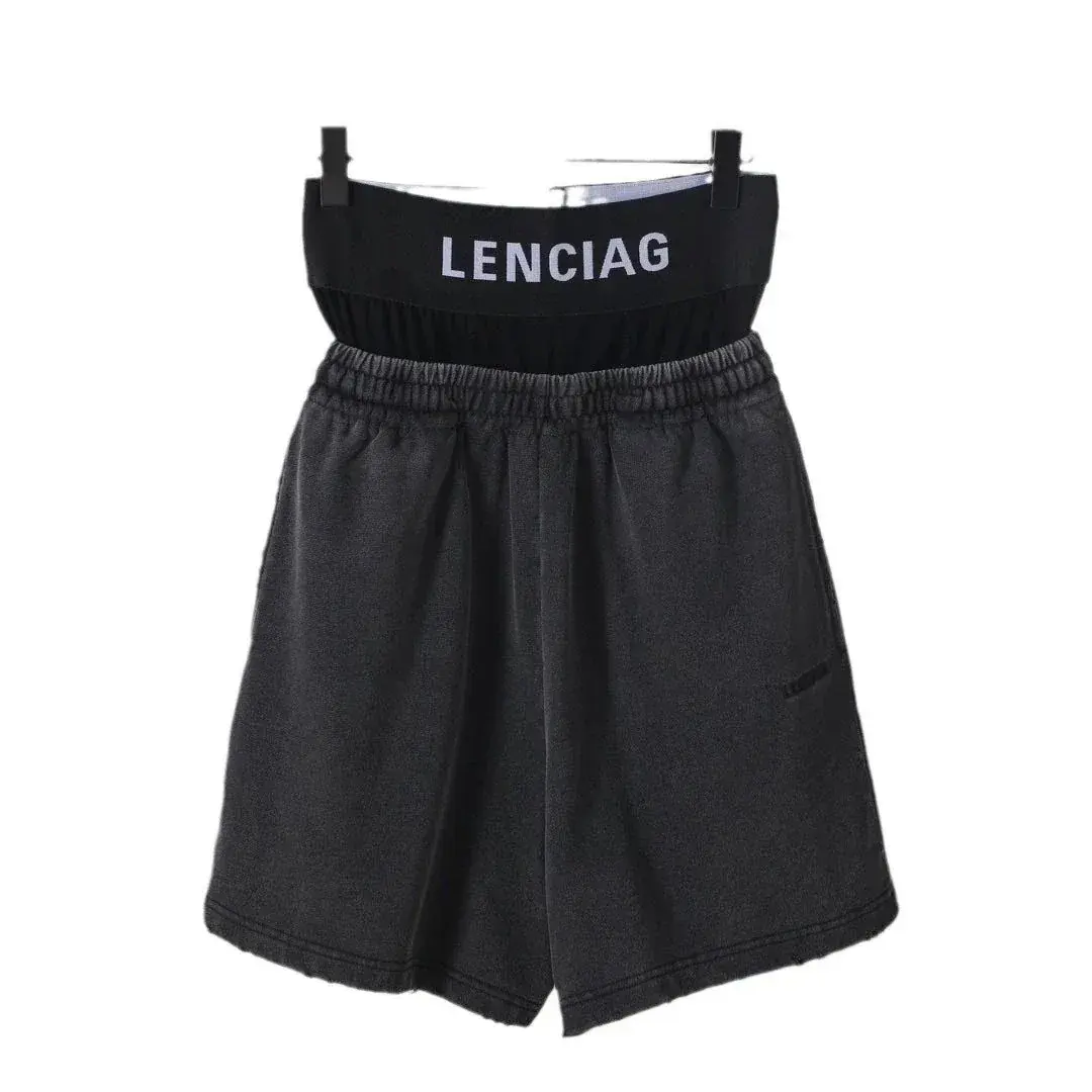Balenciaga-Style Distressed Sweatpants with Double-Layered Waistband