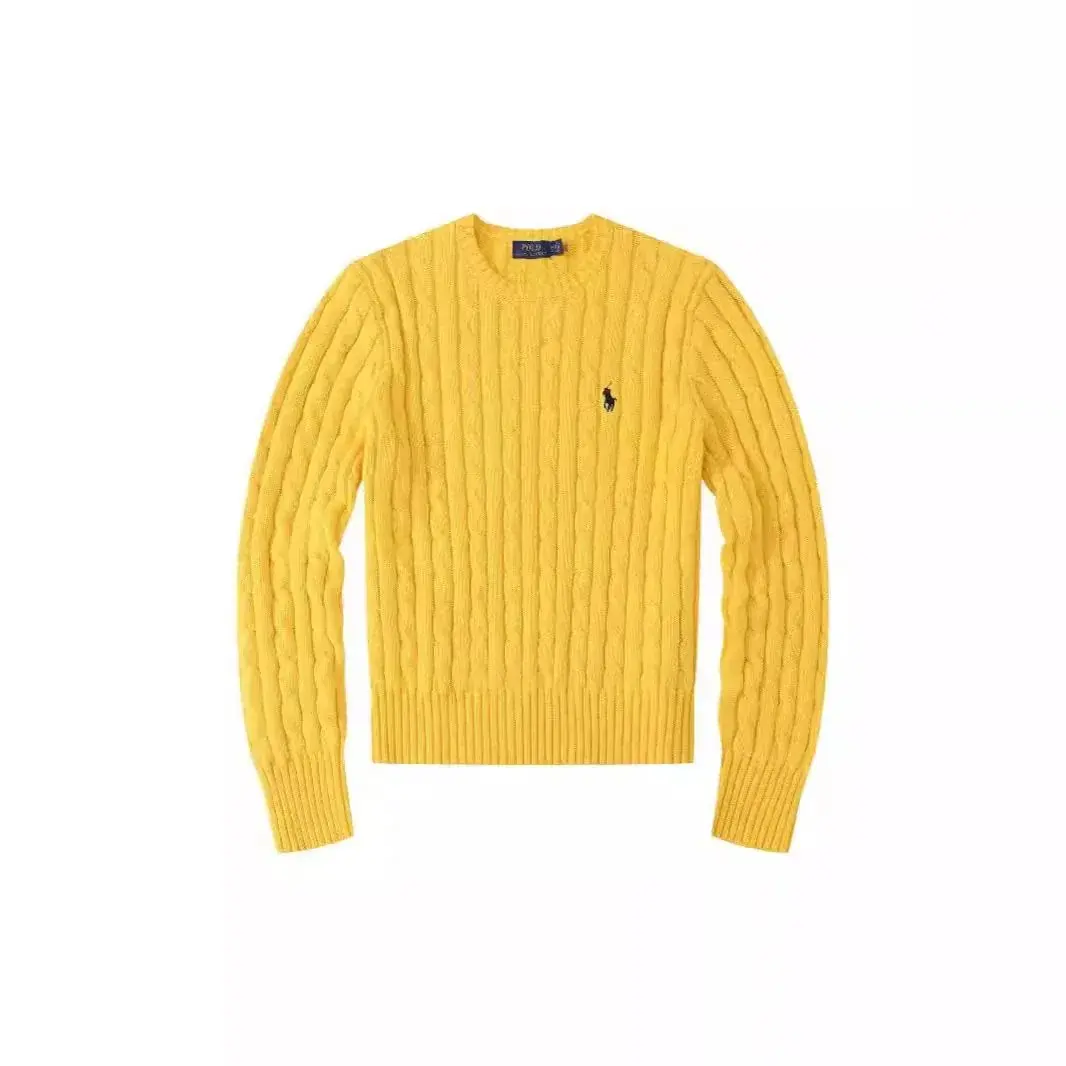 Polo Ralph Lauren Cable-Knit Crewneck Sweater Yellow