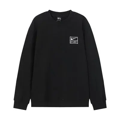 Nike x Stussy co-branded small logo crewneck sweatshirt