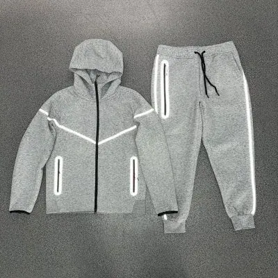 Nike Reflective Zip-Up Tracksuit Grey