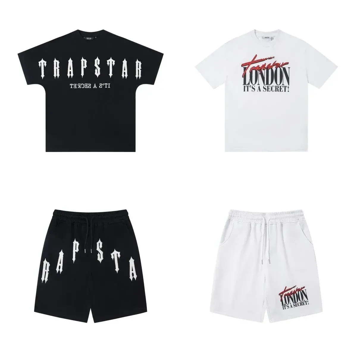 Trapstar gothic letter T-Shirt and shorts set