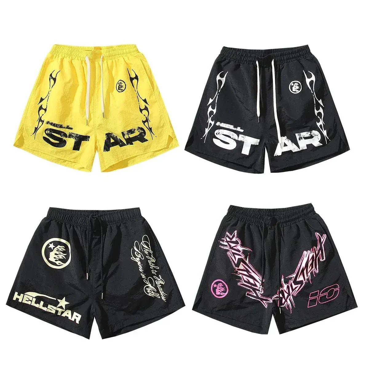 Hellstar American-Style Streetwear Athletic Shorts