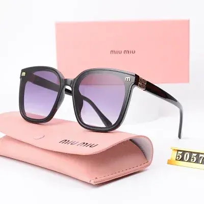 Miu Miu black frame gradient purple square sunglasses
