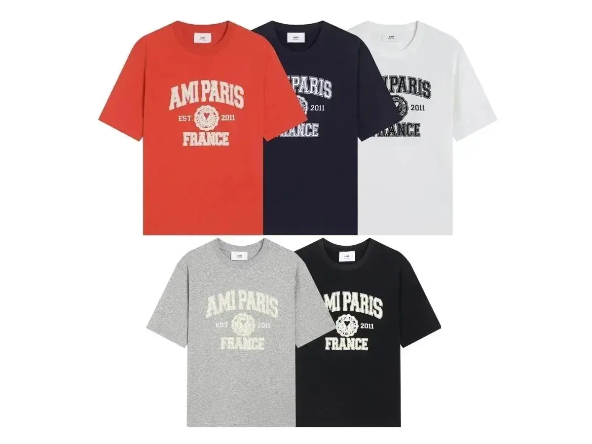 AMI PARIS Collegiate-Style Printed T-Shirt