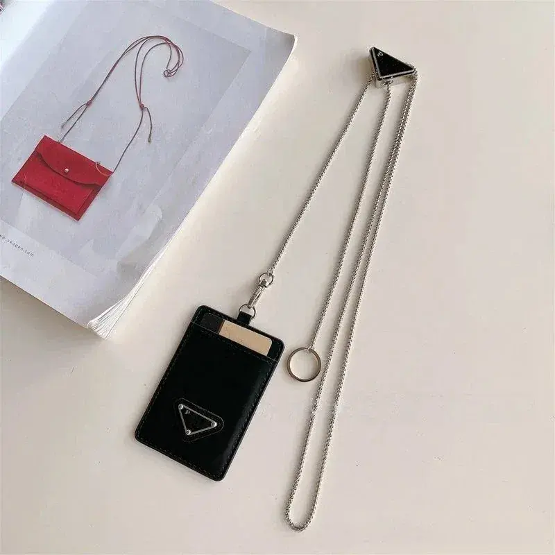 Prada Triangle Logo Lanyard Cardholder