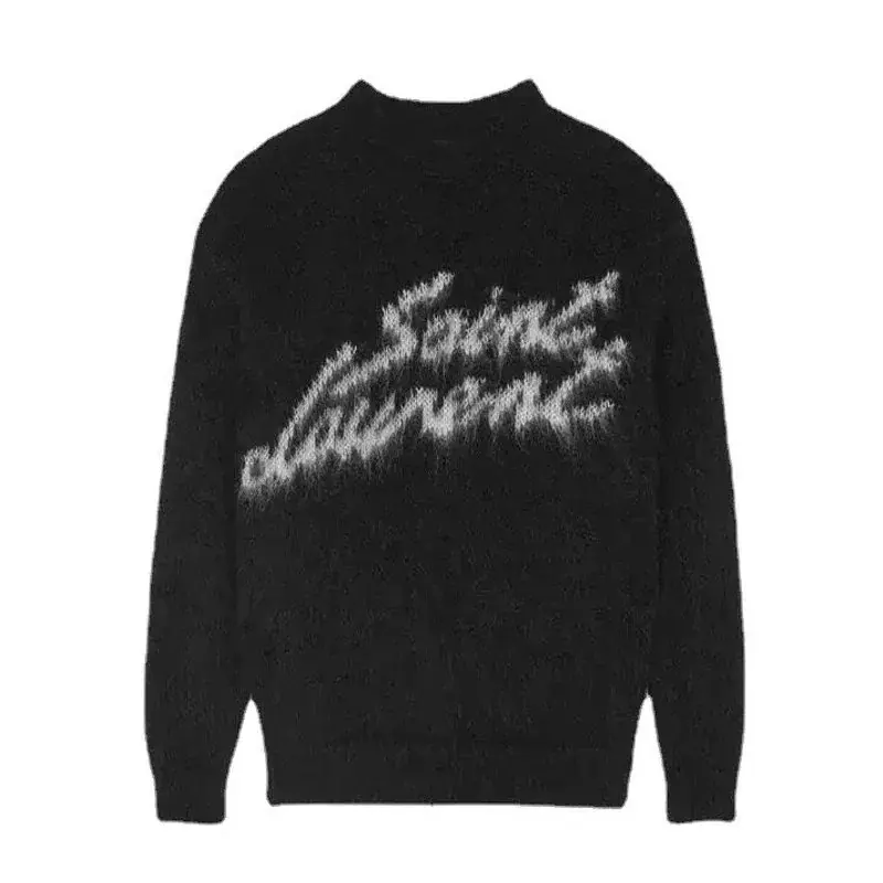 Saint Laurent Script Logo Knit Sweater