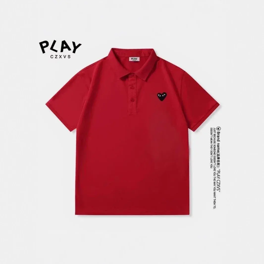 Comme des Garçons PLAY-style Red Polo Shirt