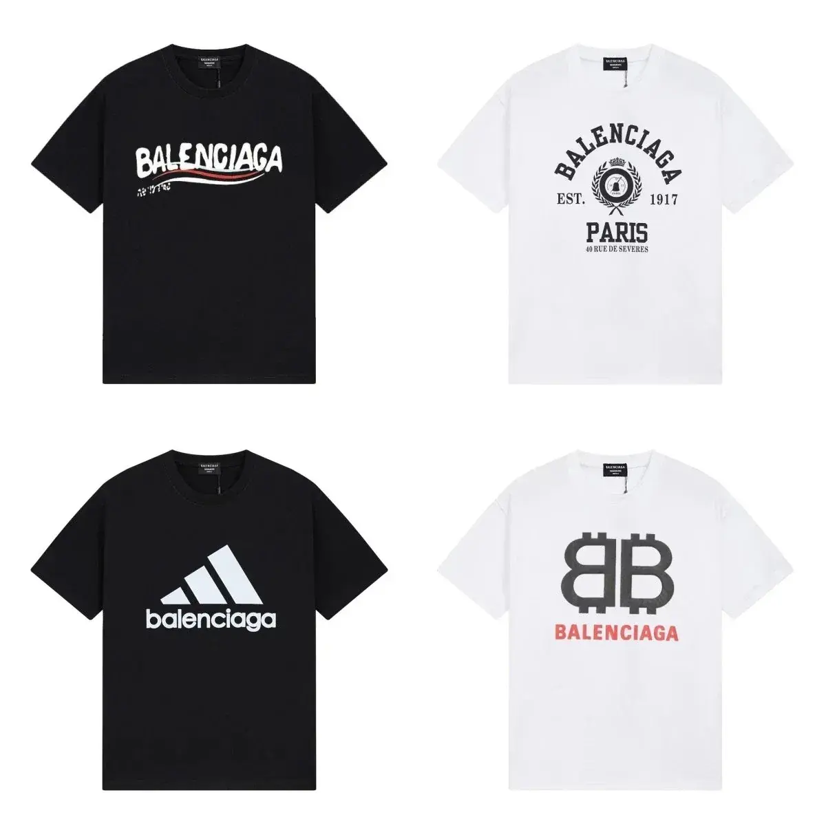 Balenciaga multi-style logo print short sleeve T-Shirt