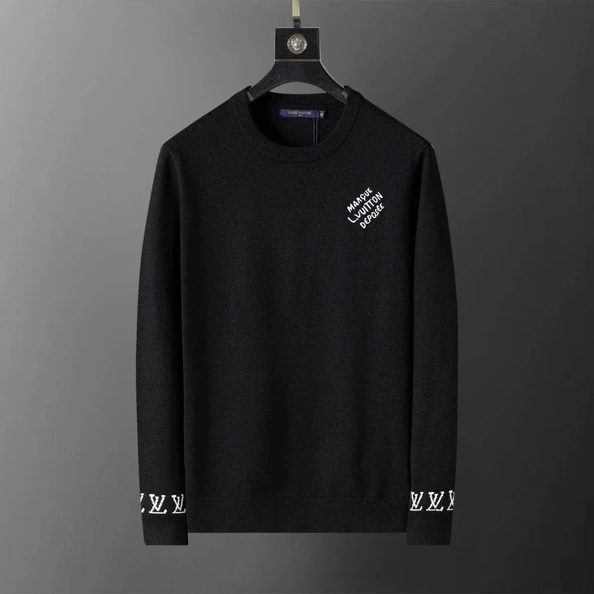 Louis Vuitton Brand Signature Crew-Neck Knit Sweater