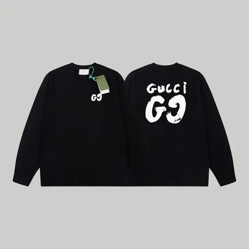 Gucci Graffiti-Style GG Logo Crewneck Sweater