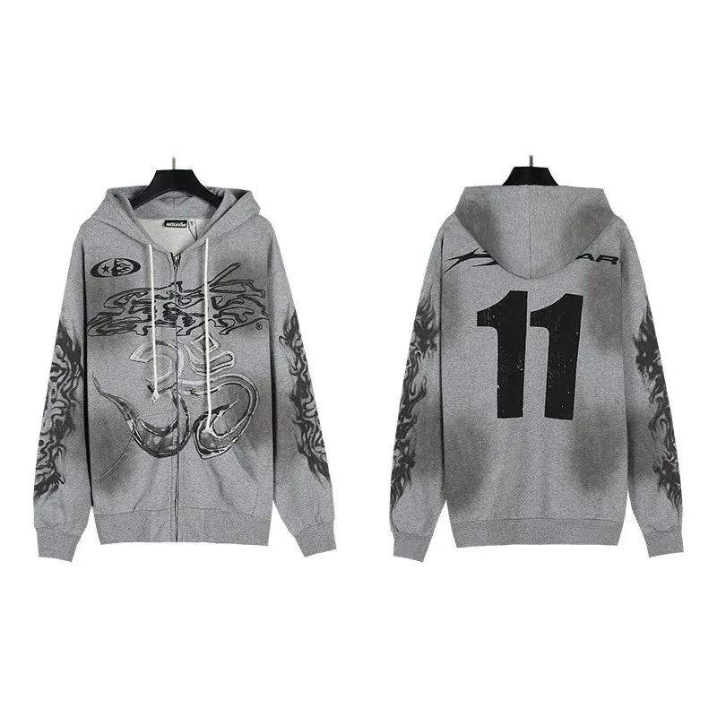 Hellstar Graphic Zip-Up Hoodie