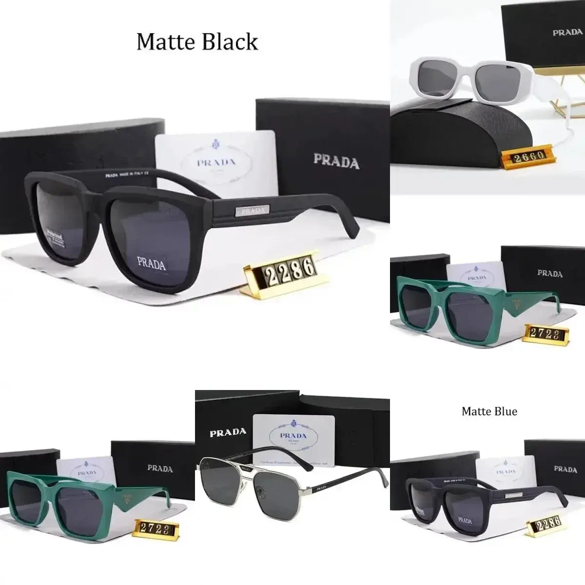 Prada Vintage-Style Square Sunglasses