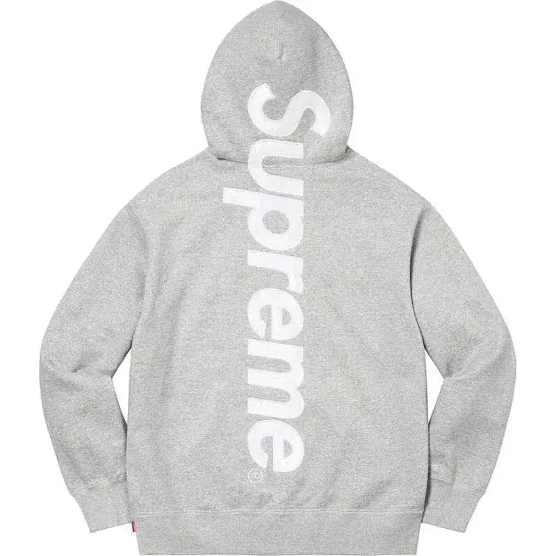 Supreme Vertical Logo Hoodie Grey