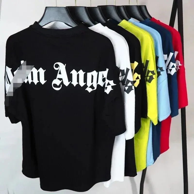 Palm Angels-Style Gothic Lettering T-Shirt