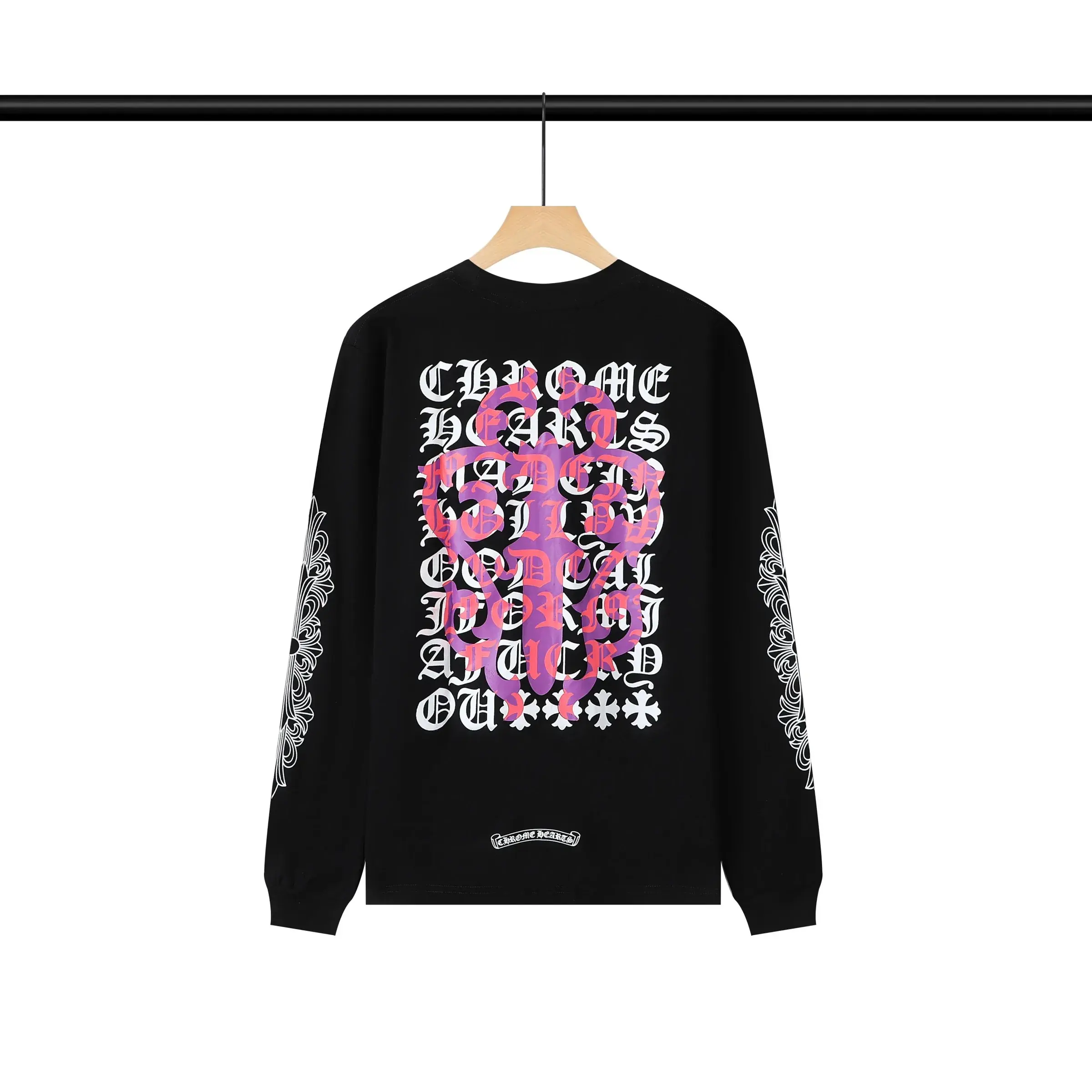 Chrome Hearts Hollywood Gradient Cross Long Sleeve T-Shirt Black