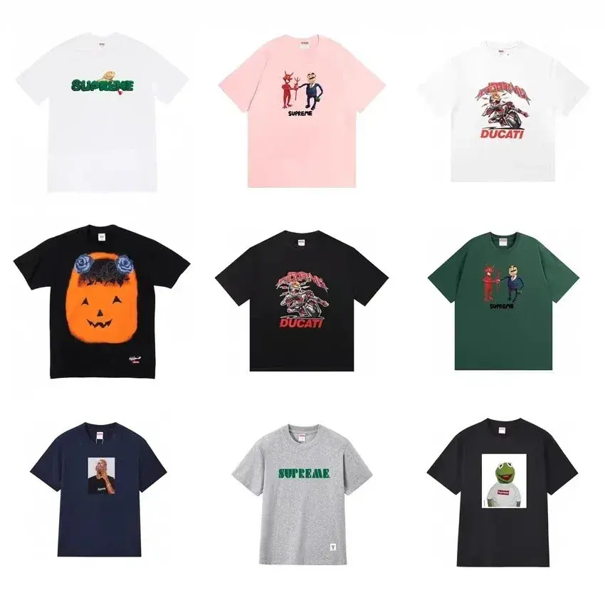 Multi-style Supreme printed short-sleeve T-Shirt