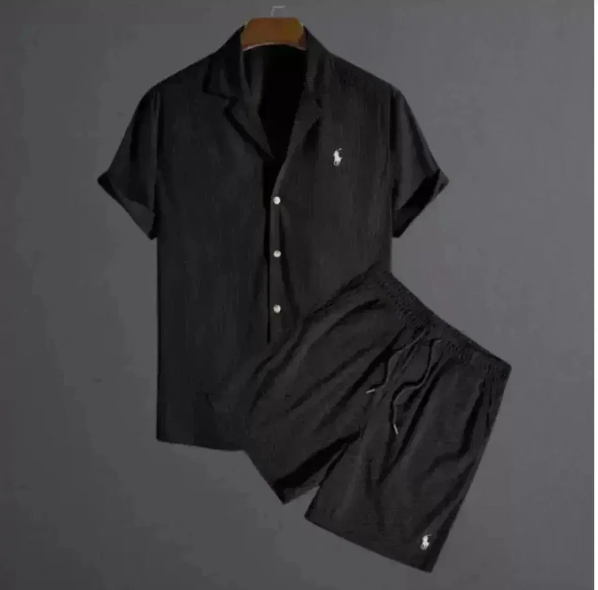 Polo Ralph Lauren-Style Casual Short-Sleeve Shirt & Shorts Set