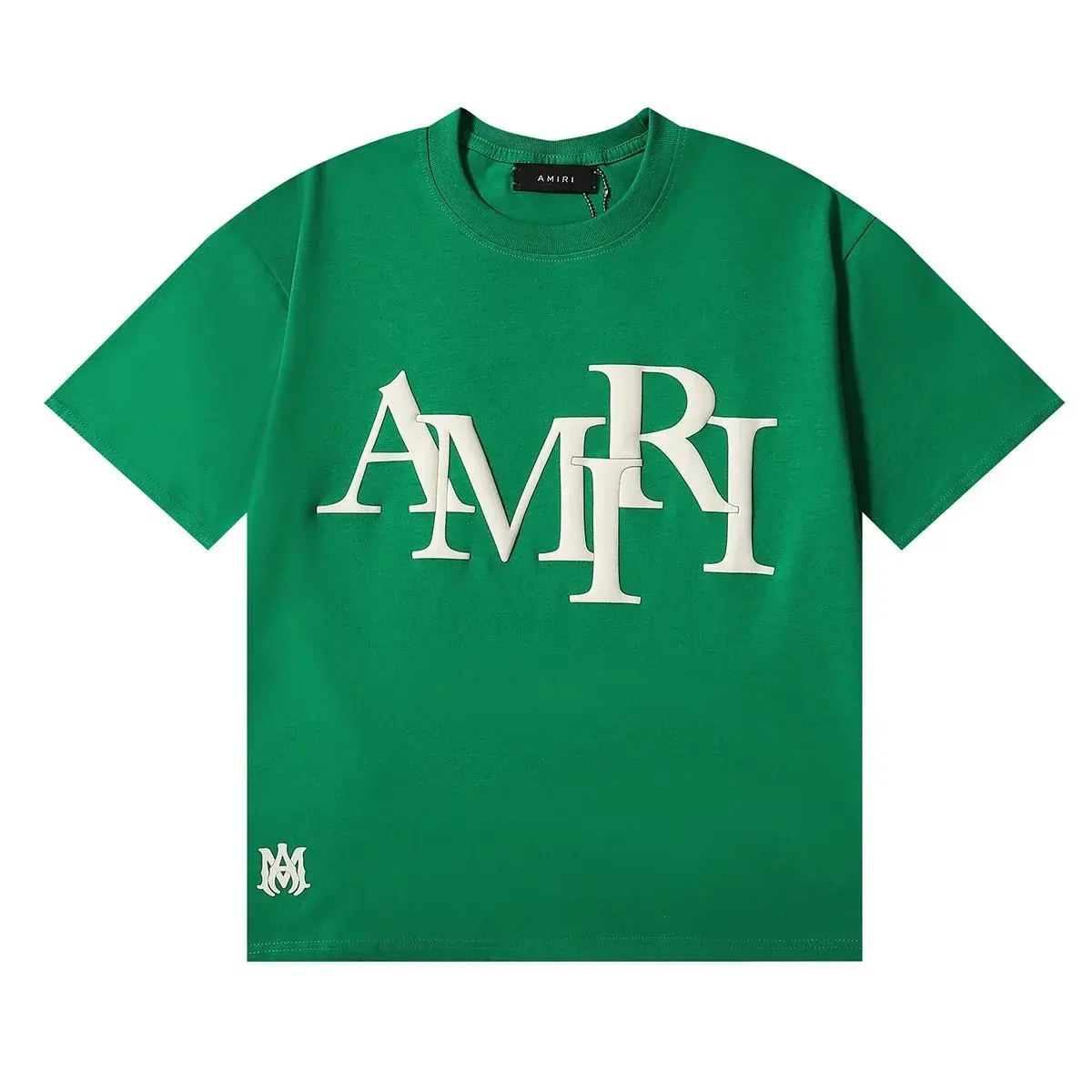 AMIRI Overlapping Logo Green T-Shirt