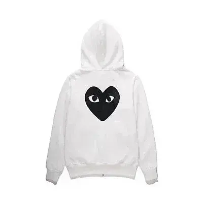CDG Play Heart Eyes Print Zip-Up Hoodie Multi-Color