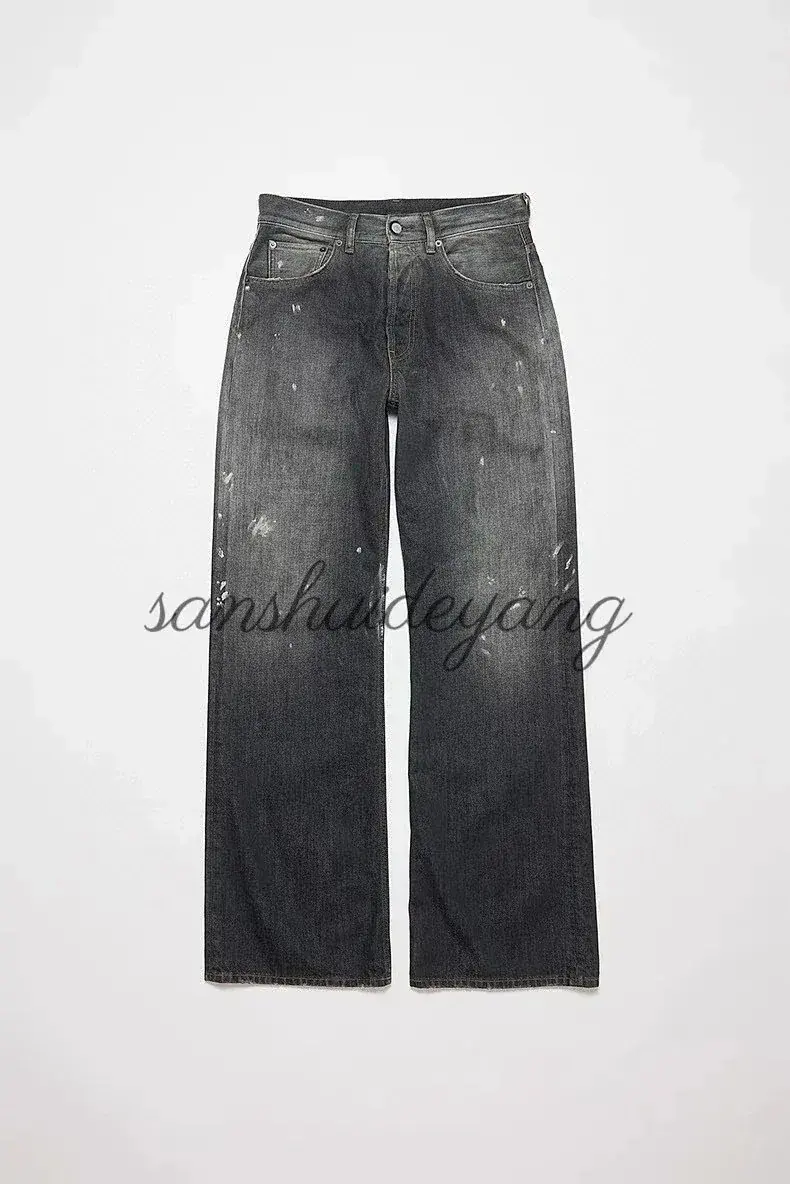 Acne Studios 2021M: Distressed Paint-Splattered Jeans