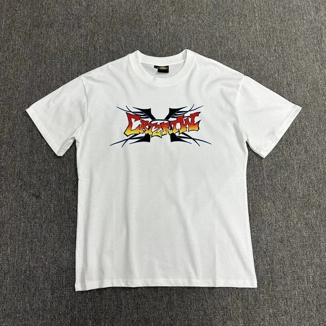 Flame Lettering Graphic T-Shirt