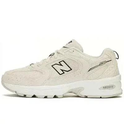 New Balance Cream Mesh Sneakers