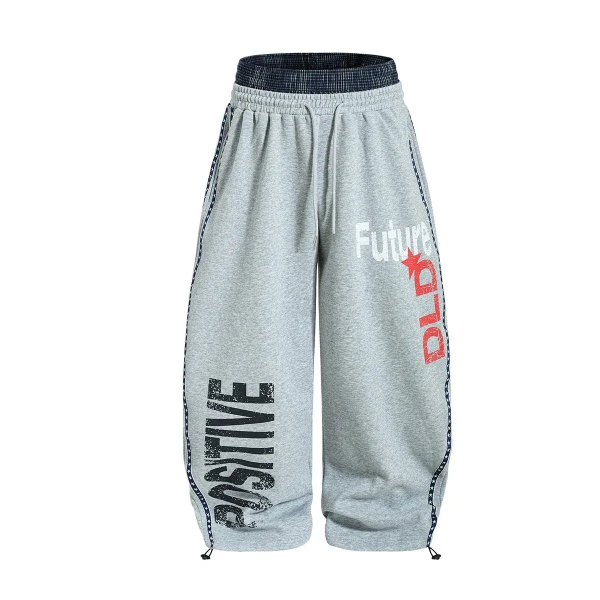 Printed Wide-Leg Sweatpants