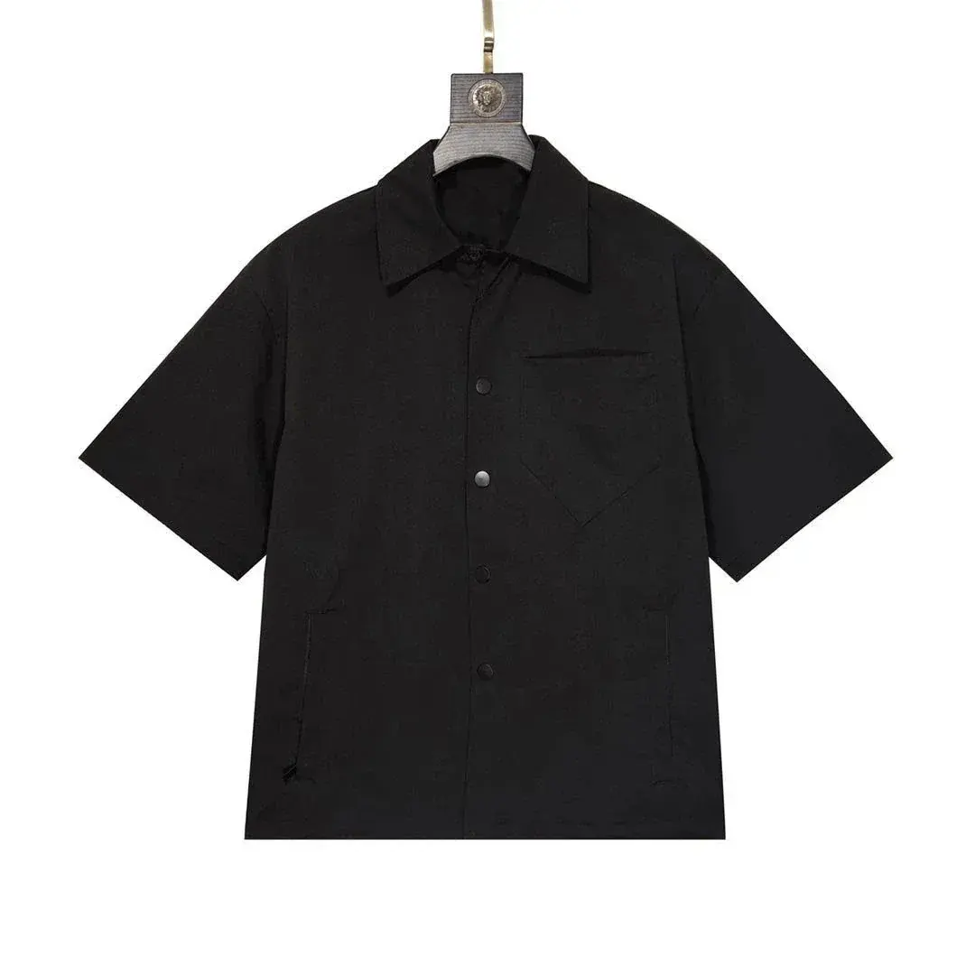 Black Short-Sleeve Overshirt